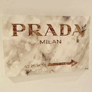 Oliver Gal 'Milan Gold' Fashion Wall Art 36x24